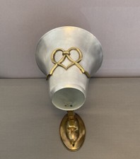 Art Déco Lampe Wandlampe Chrom Messing Wandfluter original antik 20er