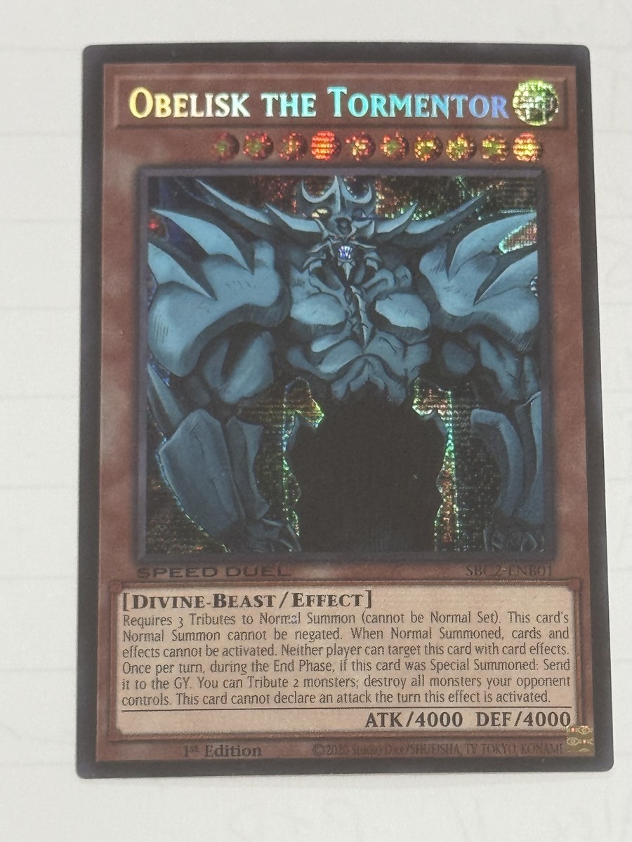 Yugioh! LP Obelisk the Tormentor - SBC2-ENB01 - Prismatic Secret