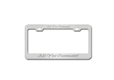 LASER ENGRAVED License Plate Frame Custom Made Personalized Heavy Duty