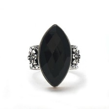 Black Onyx Gemstone 925 Sterling Silver Handmade Ring All Size
