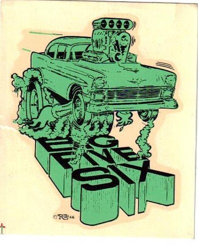 Vintage Ed Roth Decal 1956 Chevy Gasser original hot rod drag racing nhra old 56 - Picture 4 of 4