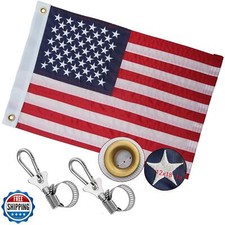 American Flag for Boat 12x18 Inch, Small American Flag Made in USA Heavy Duty