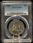 PCGS PR66 1955 United States Benjamin Franklin Half Dollar Proof Silver Coin 50C