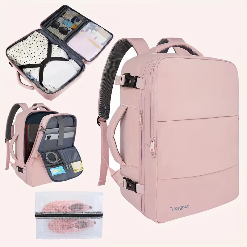 Sac a Dos Voyage Cabine Avion, Ordinateur Portable 45x36x20 - ROSE - Photo 4/4