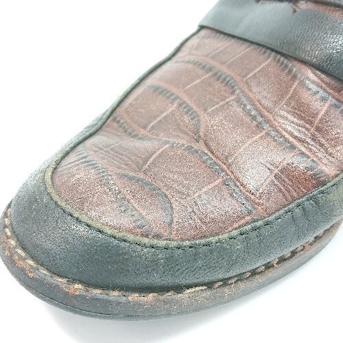 Ameri Sabo Chunky Heel Plain Leather Style Plain … - image 8