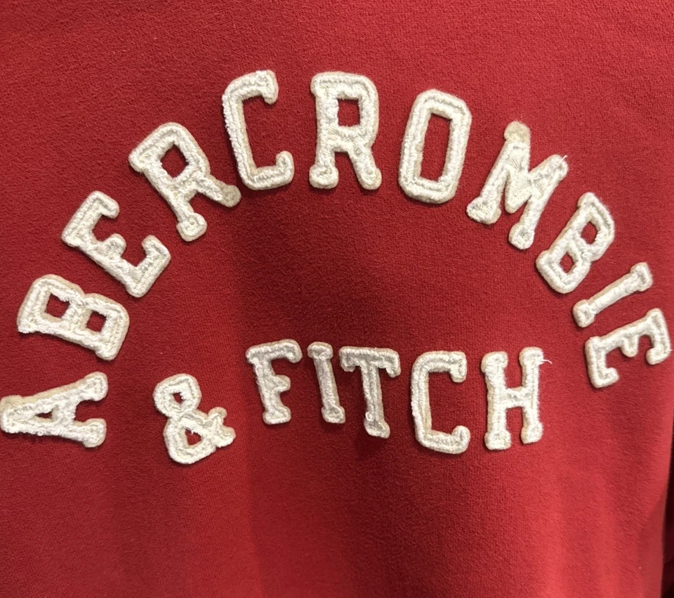 Sudadera con Capucha Abercrombie & Fitch De Colección Para Hombre Muscle XL Roja Peso Pesado Ver Fotos Foto 2 de 4