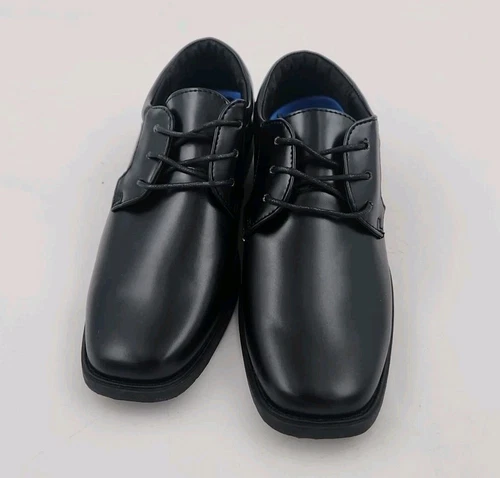 Josmo Basic Casual Boys Dress Shoes Oxford Black Big Kid Size 3 Wedding - Picture 2 of 5