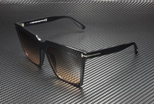 Tom Ford Sabrina-02 FT0764 01B Shiny Black Gradnt Smoke 58 mm Women's Sunglasses