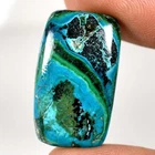 28.30Cts. Natural Malachite Chrysocolla Cushion Cab Gemstones 15mm. 25mm. 06mm.