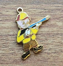 Warner Bros. Elmer Fudd W Two Barell Shotgun Small Charm Pendant