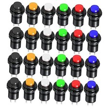 24pcs 12mm Latching Push Button Switch SPST ON/OFF AC 250V/1.5A 125V/3A, E316