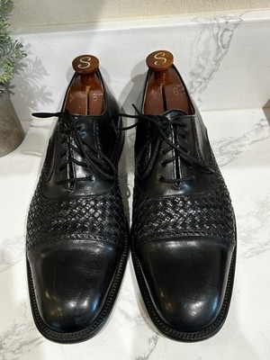 Mezlan San Juan Mens 10 M Dress shoes Black Leather Weave  display picture 1