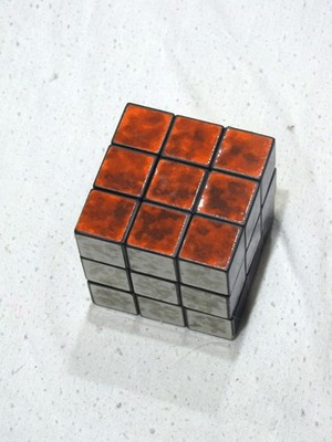 Vintage Marbled Leopard Color Non Magnetic Rubik's 3x3 Cube Cube '80