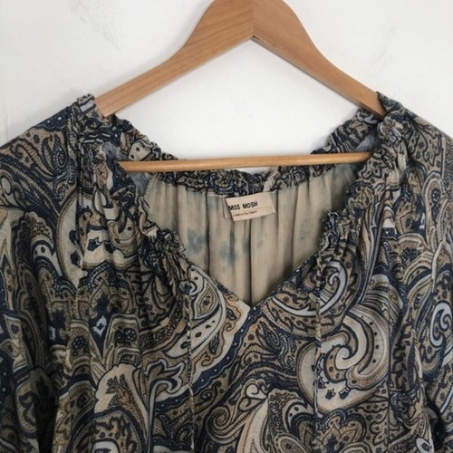 Mos Mosh Tinka Chintz Paisley Tiered Dress Size Small - Picture 8 of 16