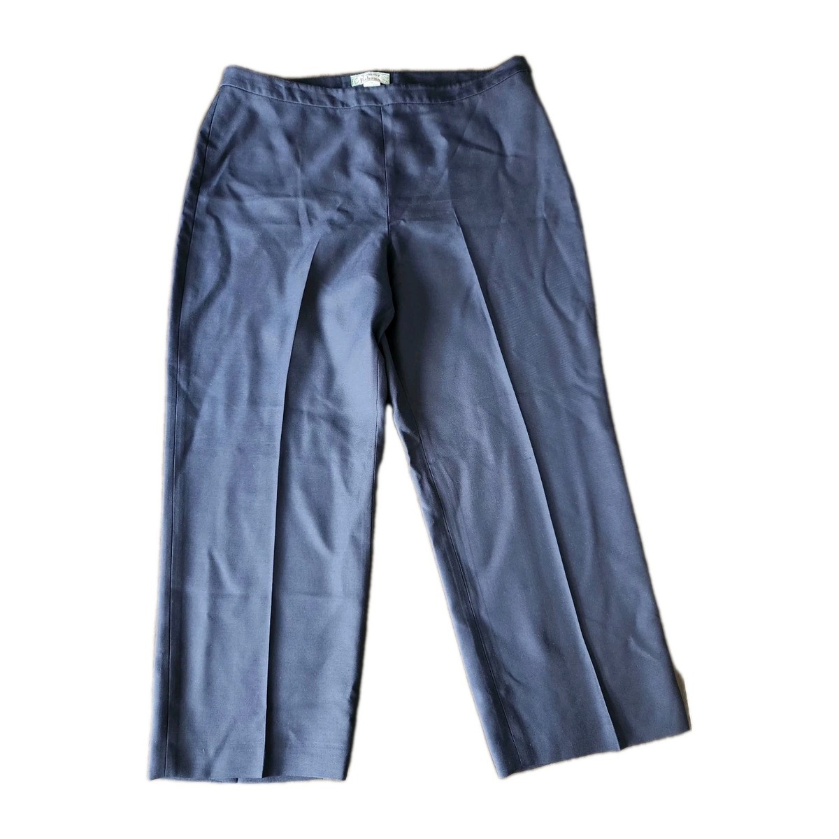 Tommy Bahama Women's 100% Silk Black Cropped Mid Rise Pants Size