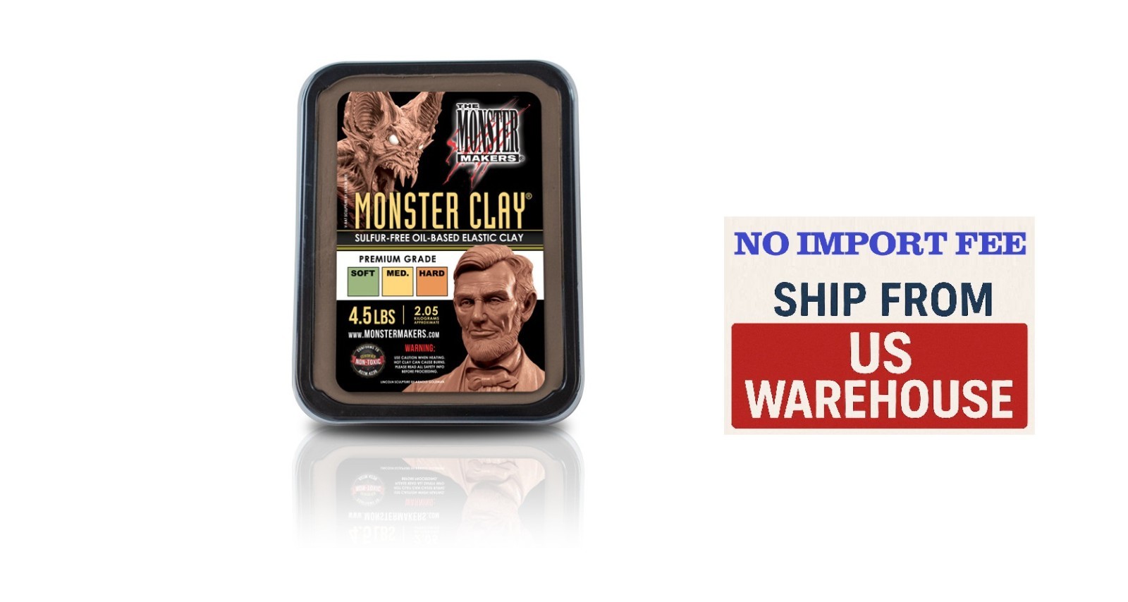 Monster Clay Brown, Melts Easily to a Pourable Consistency, Size Medium