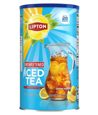 Lipton Unsweetened Black Tea Iced Tea Mix, 28 Quarts (Pack of 1)