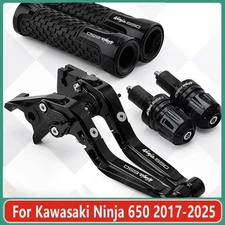 For Kawasaki Ninja 650 2017-2025 CNC Brake Clutch Levers Handlebar Grip Set New