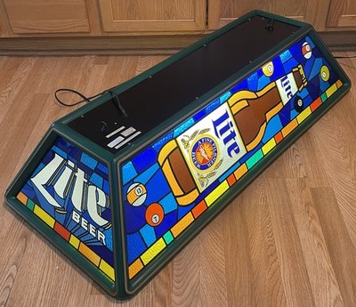 Vintage 1993 Miller Lite Pool Table Lamp Bar Light | eBay