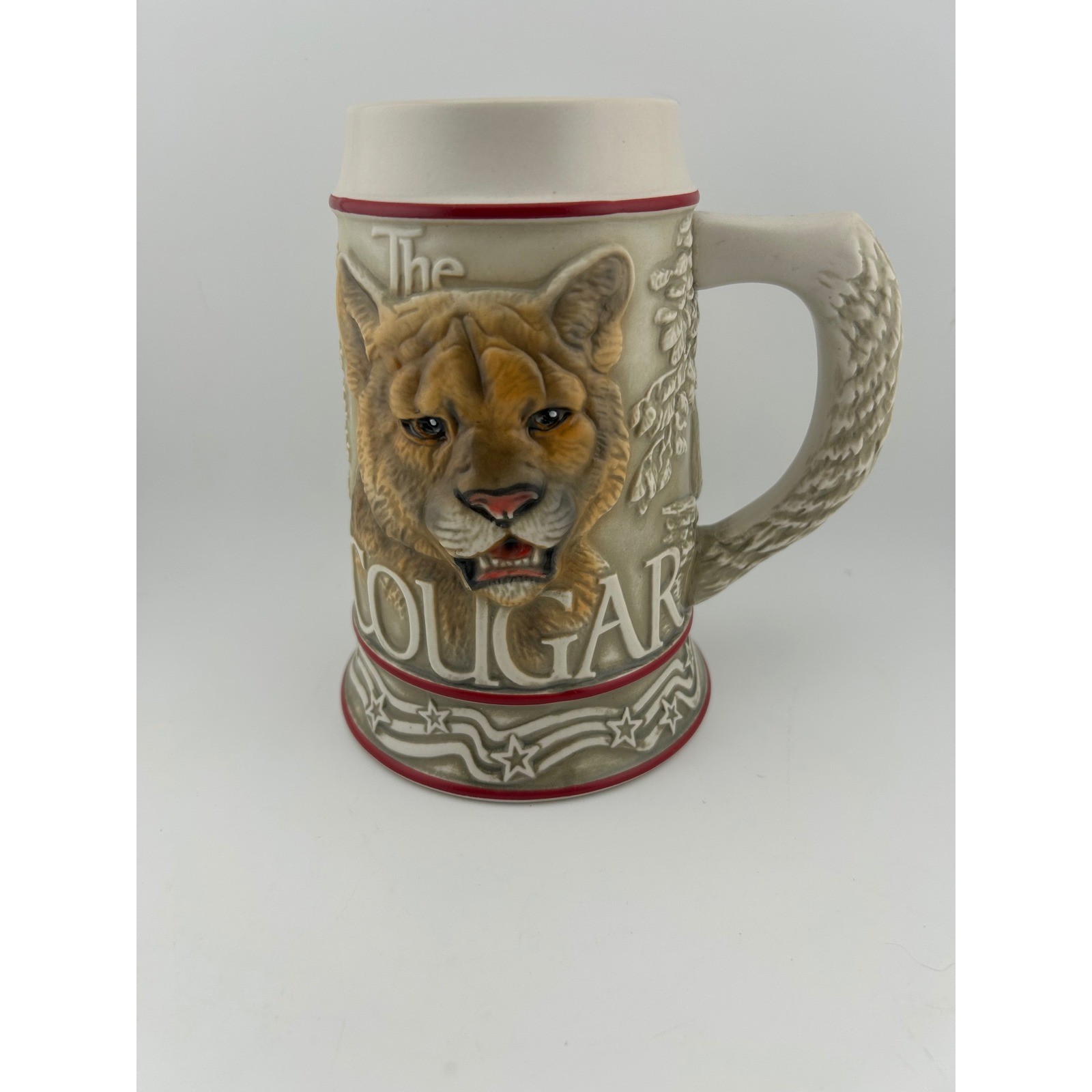 AVON American Animal Stein "Cougar" Ceramic Collectible Mug