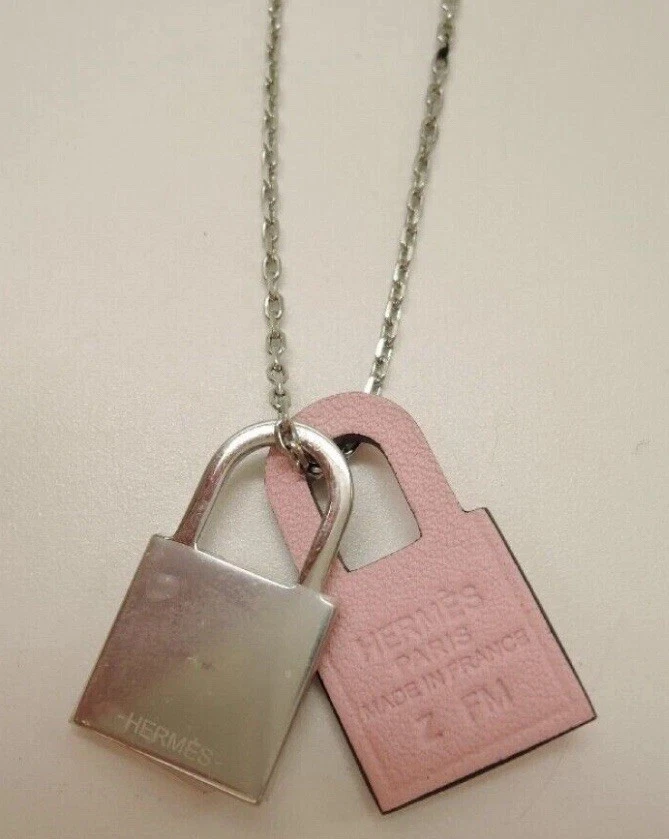 HERMES O'Kelly PM Rosa Sakura Swift Cuero Paladio Cadena con bolso, caja, recibo Foto 3 de 4