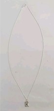 Image of Initial 925 Sterling Silver Necklace INITIAL 'K' REF A2