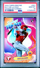 Elly De La Cruz 2024 Topps Pristine Swings of Summer #SS-1 ROOKIE LOW POP PSA 10