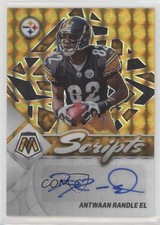 2022 Panini Mosaic Scripts Gold Prizm 6/10 Antwaan Randle El #S-ARE Auto 3c7