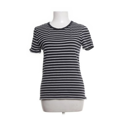 H&M Basic, T-shirt, Größe: M, Schwarz/Weiß, Baumwolle/Elasthan, Streifen #2s6