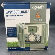 Orbit 57894 Easy-set Logic 4-Station Indoor/Outdoor Sprinkler System Timer (NEW)
