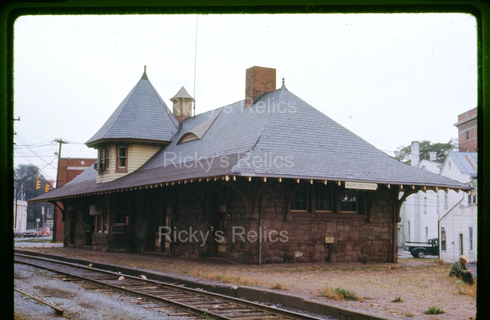 Оригинальный слайд B&O Winchester депо/станция VA Балтимор Огайо 1971 - Изображение 4 из 4