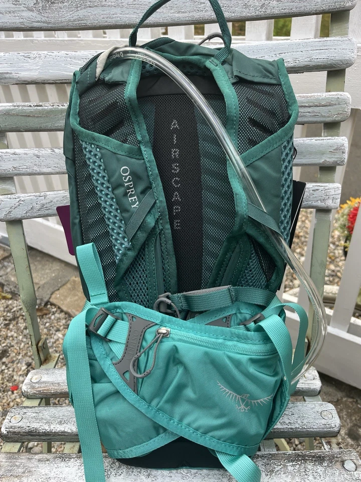 NUEVA Mochila de Hidratación para Bicicleta Osprey Salida 12 para Mujer con Depósito Verde Azulado Nueva con Etiquetas $120 Foto 3 de 4