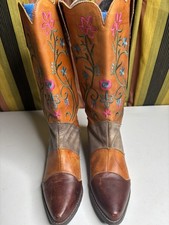 Spring Step L'artiste Caleigh-BRM Western Boots Women Size 39 Embroidered Floral