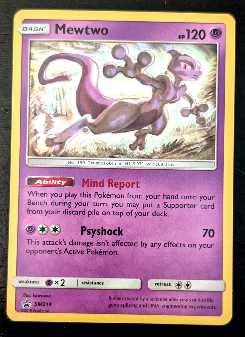 POKEMON ~ MEWTWO ~ SM214 ~ SUN & MOON PROMO FOIL ~ RARE NM