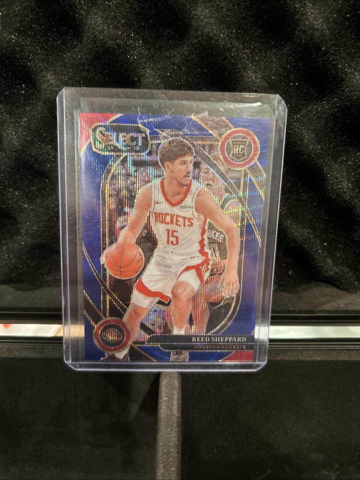 2024-25 Panini Select Reed Sheppard #299 RC Rookie Courtside Blue Wave /75