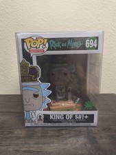 Funko Pop! Animación: Rick y Morty Rey de S#!+ Figura Vinilo #694 con Protector