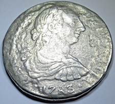 1783 El Cazador Shipwreck Spanish 8 Reales Colonial Dollar Pirate VF-XF 8R Coin