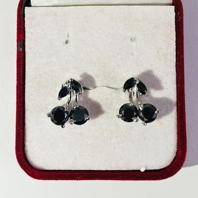4 Ct Black Diamond Studs Leaf Style Earrings AAA Certified ! Gift For Partner