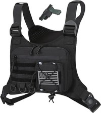 Outdoor Sports Chest Bag for Men, Chest Vest Holster Fits Most Pistols, Adjus...