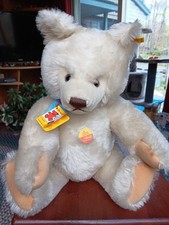 Steiff White Mohair Teddy Bear 15  Jointed Vintage 1980s. 2481 