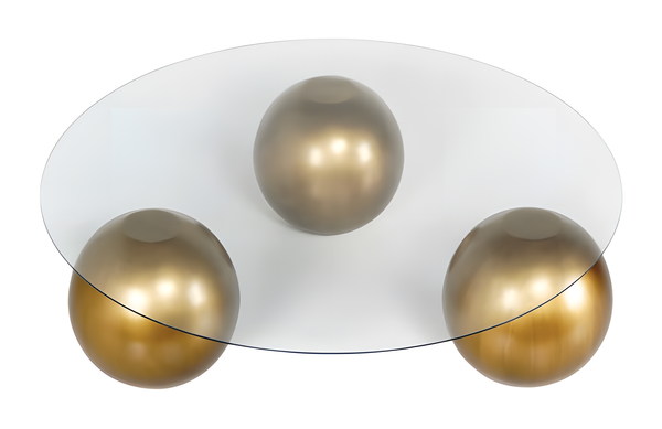 Transparenter Holz-Couchtisch Im Modernen Design-image