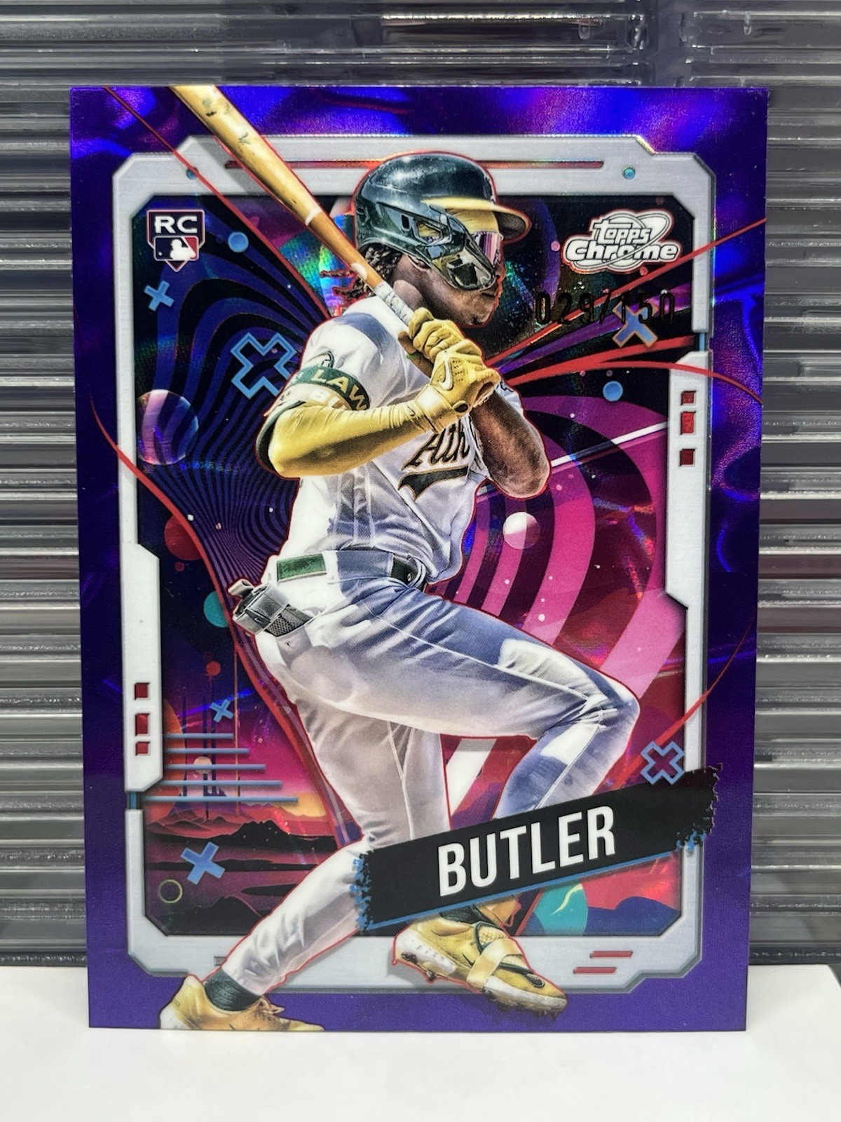 2024 Topps Cosmic Chrome #22 Lawrence Butler RC Purple Nebula Refractor /150