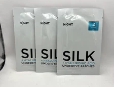 NIGHT Silk + Hyaluronic Acid Undereye Patches 3 pairs NEW & SEALED
