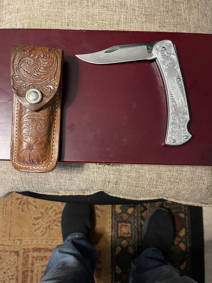 CUCHILLO BUCK CLASSIC 111 RARO VINTAGE Usado Plegable - Con Funda - Sin Caja Foto 2 de 3