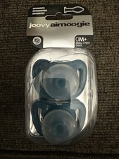 Joovy Airnoogie Orthodontic Pacifier Small 0M Cover Gray 2 Pack