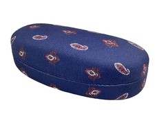 NEW Lucky Brand Paisley Blue Hard Clamshell Hinged Sunglasses Case