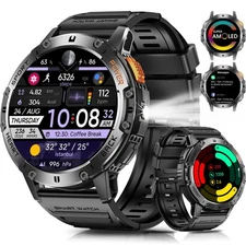 1.43" AMOLED for Men with Flashlight, Bluetooth Calling, 110+ Sports Modes, I...
