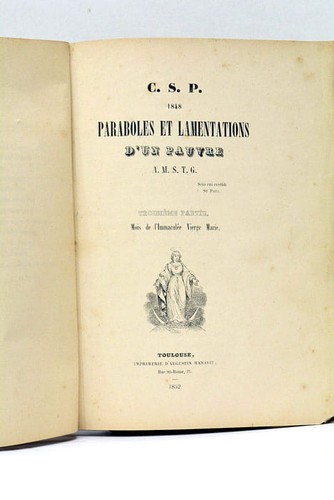 Paraboles et lamentations d'un pauvre 1ère et 3ème partie Toulouse 1852 - Picture 6 of 10