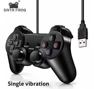 DATA FROG Wired USB Game Controller for PC Windows XP/7/8/10 with Vibration Game