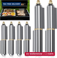 6 Pack 4" Heavy Duty Weld on Bullet Hinges, Carbon Steel Barrel Hinges with Deta